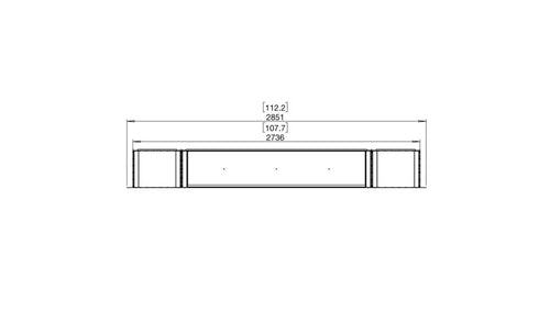 Ecosmart Fire Flex 104SS.BX2 Single Sided Fireplace Insert - Black Finish / Black Burner - ESF.FX.104SS.BX2.B